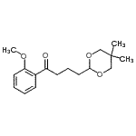 结构式 CAS# 898786-39-5, 4-(5,5-二甲基-1,3-二恶烷-2-基)-1-(2-甲氧基苯基)-1-丁酮