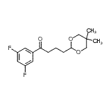 structure of CAS# 898787-02-5, 1-(3,5-Difluorophenyl)-4-(5,5-dimethyl-1,3-dioxan-2-yl)-1-butanone;3',5'-Difluoro-4-(5,5-dimethyl-1,3-dioxan-2-yl)butyrophenone