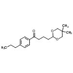 结构式 CAS# 898787-23-0, 4-(5,5-二甲基-1,3-二恶烷-2-基)-1-(4-丙基苯基)-1-丁酮
