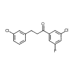 结构式 CAS# 898787-33-2, 1-(3-氯-5-氟苯基)-3-(3-氯苯基)-1-丙酮