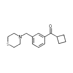 结构式 CAS# 898788-08-4, 环丁基[3-(4-硫代吗啉基甲基)苯基]甲酮