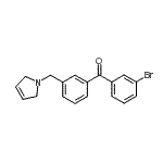 structure of CAS# 898789-95-2, (3-Bromophenyl)[3-(2,5-dihydro-1H-pyrrol-1-ylmethyl)phenyl]methanone;3-bromo-3'-(3-pyrrolinomethyl) benzophenone