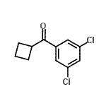 结构式 CAS# 898791-24-7, 环丁基(3,5-二氯苯基)甲酮