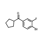 结构式 CAS# 898791-58-7, (4-溴-3-氟苯基)(环戊基)甲酮