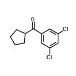 结构式 CAS# 898791-90-7, 环戊基(3,5-二氯苯基)甲酮