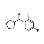 结构式 CAS# 898791-93-0, 环戊基(2,4-二氟苯基)甲酮