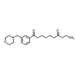 结构式 CAS# 898792-50-2, 乙基7-[3-(4-吗啉基甲基)苯基]-7-氧代庚酸酯
