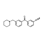 structure of CAS# 898792-70-6, 3-[3-(1-Piperidinylmethyl)benzoyl]benzonitrile;3-cyano-3'-piperidinomethyl benzophenone