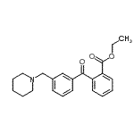 structure of CAS# 898792-75-1, Ethyl 2-[3-(1-piperidinylmethyl)benzoyl]benzoate;2-carboethoxy-3'-piperidinomethyl benzophenone