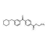结构式 CAS# 898792-81-9, 乙基4-[3-(1-哌啶基甲基)苯甲酰基]苯甲酸酯