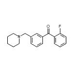 结构式 CAS# 898793-32-3, (2-氟苯基)[3-(1-哌啶基甲基)苯基]甲酮