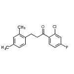 structure of CAS# 898794-38-2, 1-(2-Chloro-4-fluorophenyl)-3-(2,4-dimethylphenyl)-1-propanone;2'-chloro-3-(2,4-dimethylphenyl)-4'-fluoropropiophenone
