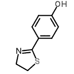 结构式 CAS# 90563-68-1, 4-(4,5-二氢-1,3-噻唑-2-基)苯酚