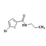 结构式 CAS# 908494-85-9, 5-溴-N-丙基-2-噻吩甲酰胺