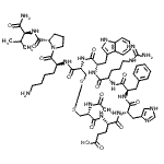 结构式 CAS# 91050-39-4, N-乙酰基-L-半胱氨酰-L-a-谷氨酰-L-组氨酰-D-苯丙氨酰-L-精氨酰-L-色氨酰-L-半胱氨酰-L-赖氨酰-L-脯氨酰-L-缬氨酰胺环(1->7)-二硫醚