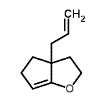 结构式 CAS# 911200-98-1, 3a-烯丙基-3,3a,4,5-四氢-2H-环戊二烯并[b]呋喃