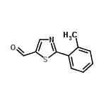 结构式 CAS# 915919-92-5, 2-(2-甲基苯基)-1,3-噻唑-5-甲醛