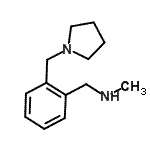 结构式 CAS# 920461-58-1, N-甲基-1-[2-(1-吡咯烷基甲基)苯基]甲胺