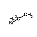 结构式 CAS# 92276-91-0, 溴(1-<sup>13</sup>C)乙烷