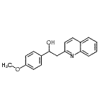 structure of CAS# 94004-77-0, 1-(4-Methoxyphenyl)-2-(2-quinolinyl)ethanol;1-(4-methoxyphenyl)-2-(2-quinolyl)ethan-1-ol;1-(4-Methoxyphenyl)-2-(quinolin-2-yl) ethanol;1-(4-Methoxyphenyl)-2-quinolin-2-yl ethanol
