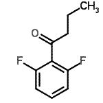 结构式 CAS# 95727-77-8, 1-(2,6-二氟苯基)-1-丁酮