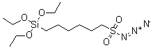 结构式 CAS# 96550-26-4, 6-(三乙氧基硅烷基)-1-己烷磺酰基叠氮化物