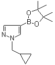 结构式 CAS# 1000801-75-1, 1-(环丙基甲基)-1H-吡唑-4-硼酸频哪醇酯