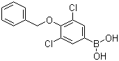结构式 CAS# 1003298-85-8, 4-苄氧基-3,5-二氯苯硼酸