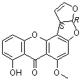 结构式 CAS# 10048-13-2, 柄曲霉素