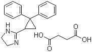 structure of CAS# 100678-32-8, Cibenzoline succinate;2-(2,2-Diphenylcyclopropyl)-4,5-dihydro-1H-imidazole succinate