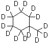 结构式 CAS# 10120-28-2, 十四氘代甲基环己烷