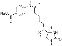 structure of CAS# 102418-74-6, Biotin 4-amidobenzoic acid sodium salt