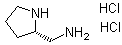 结构式 CAS# 103382-84-9, (S)-2-吡咯烷甲胺二盐酸盐