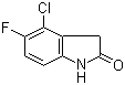 结构式 CAS# 103585-71-3, 4-氯-5-氟吲哚啉-2-酮; 4-氯-5-氟-1,3-二氢-2H-吲哚-2-酮