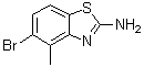 结构式 CAS# 103873-80-9, 5-溴-4-甲基-2-苯并噻唑胺