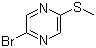 structure of CAS# 1049026-49-4, 2-Bromo-5-(methylthio)pyrazine