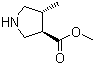 structure of CAS# 1065331-03-4, (3R,4R)-rel-Methyl 4-methylpyrrolidine-3-carboxylate