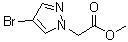structure of CAS# 1072944-71-8, 4-Bromo-1H-pyrazole-1-acetic acid methyl ester