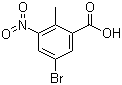 structure of CAS# 107650-20-4, 5-Bromo-2-methyl-3-nitrobenzoic acid