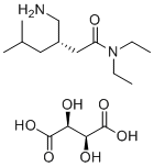 structure of CAS# 1094517-98-2, Pregabalin Impurity 7 D-Tartrate;(2S,3S)-2,3-Dihydroxysuccinic acid - (3S)-3-(aminomethyl)-N,N-diethyl-5-methylhexanamide (1:1)