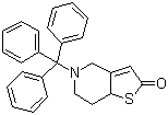 结构式 CAS# 109904-26-9, 5,6,7,7a-四氢-5-(三苯甲基)噻吩并[3,2-c]吡啶酮