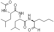structure of CAS# 110044-82-1, Calpain inhibitor I;MG 101; N-Acetyl-L-leucinyl-L-leucinyl-L-norleucinal