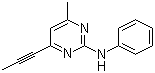 structure of CAS# 110235-47-7, Mepanipyrim;4-Methyl-N-phenyl-6-(1-propynyl)-2-pyrimidinamine