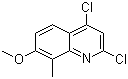 structure of CAS# 1108659-32-0, 2,4-Dichloro-7-methoxy-8-methylquinoline