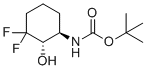 structure of CAS# 1109284-41-4, tert-Butyl ((1R,2S)-3,3-difluoro-2-hydroxycyclohexyl)carbamate