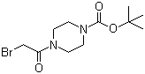结构式 CAS# 112257-12-2, 4-(2-溴乙酰基)哌嗪-1-羧酸叔丁酯