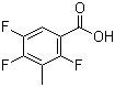structure of CAS# 112822-85-2, 2,4,5-Trifluoro-3-methylbenzoic acid;3-Methyl-2,4,5-trifluorobenzoic acid