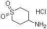 结构式 CAS# 116529-31-8, 4-氨基四氢-2H-噻喃 1,1-二氧化物盐酸盐