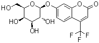 structure of CAS# 117153-55-6, 7-(beta-D-Galactopyranosyloxy)-4-(trifluoromethyl)-2H-1-benzopyran-2-one