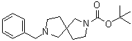 structure of CAS# 1177266-41-9, 7-(Phenylmethyl)-2,7-diazaspiro[4.4]nonane-2-carboxylic acid 1,1-dimethylethyl ester